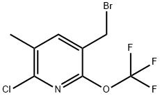 5-(Bromomethyl)-2-chloro-3-methyl-6-(trifluoromethoxy)pyridine Structure