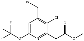 Methyl 4-(bromomethyl)-3-chloro-6-(trifluoromethoxy)pyridine-2-acetate Structure