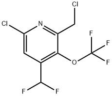 6-Chloro-2-(chloromethyl)-4-(difluoromethyl)-3-(trifluoromethoxy)pyridine Structure