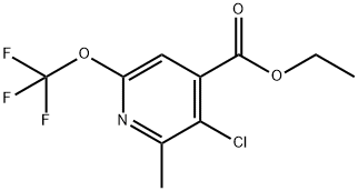 Ethyl 3-chloro-2-methyl-6-(trifluoromethoxy)pyridine-4-carboxylate Structure