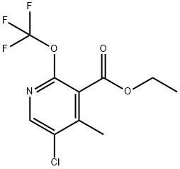 Ethyl 5-chloro-4-methyl-2-(trifluoromethoxy)pyridine-3-carboxylate Structure