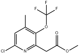 Methyl 6-chloro-4-methyl-3-(trifluoromethoxy)pyridine-2-acetate Structure