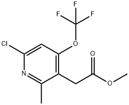 Methyl 6-chloro-2-methyl-4-(trifluoromethoxy)pyridine-3-acetate Structure