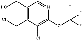 3-Chloro-4-(chloromethyl)-2-(trifluoromethoxy)pyridine-5-methanol Structure