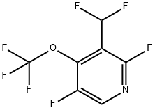 2,5-Difluoro-3-(difluoromethyl)-4-(trifluoromethoxy)pyridine Structure