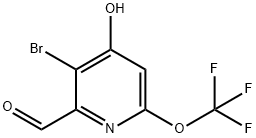 3-Bromo-4-hydroxy-6-(trifluoromethoxy)pyridine-2-carboxaldehyde 구조식 이미지
