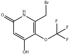 2-(Bromomethyl)-4,6-dihydroxy-3-(trifluoromethoxy)pyridine Structure