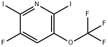 2,6-Diiodo-3-fluoro-5-(trifluoromethoxy)pyridine Structure