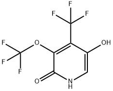 2,5-Dihydroxy-3-(trifluoromethoxy)-4-(trifluoromethyl)pyridine Structure