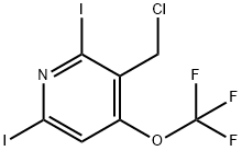 3-(Chloromethyl)-2,6-diiodo-4-(trifluoromethoxy)pyridine Structure