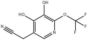 3,4-Dihydroxy-2-(trifluoromethoxy)pyridine-5-acetonitrile Structure