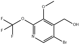 5-Bromo-3-methoxy-2-(trifluoromethoxy)pyridine-4-methanol Structure