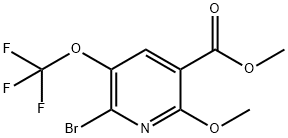 Methyl 2-bromo-6-methoxy-3-(trifluoromethoxy)pyridine-5-carboxylate Structure