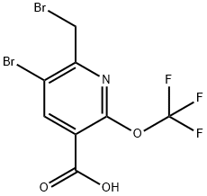 3-Bromo-2-(bromomethyl)-6-(trifluoromethoxy)pyridine-5-carboxylic acid Structure