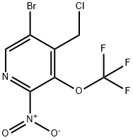 5-Bromo-4-(chloromethyl)-2-nitro-3-(trifluoromethoxy)pyridine Structure