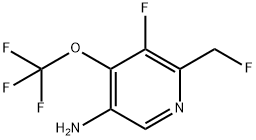 5-Amino-3-fluoro-2-(fluoromethyl)-4-(trifluoromethoxy)pyridine Structure