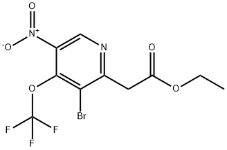 Ethyl 3-bromo-5-nitro-4-(trifluoromethoxy)pyridine-2-acetate Structure