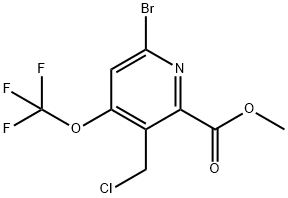 Methyl 6-bromo-3-(chloromethyl)-4-(trifluoromethoxy)pyridine-2-carboxylate Structure