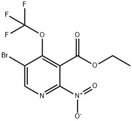 Ethyl 5-bromo-2-nitro-4-(trifluoromethoxy)pyridine-3-carboxylate Structure