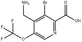 4-(Aminomethyl)-3-bromo-5-(trifluoromethoxy)pyridine-2-carboxylic acid Structure