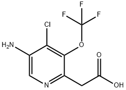 5-Amino-4-chloro-3-(trifluoromethoxy)pyridine-2-acetic acid Structure