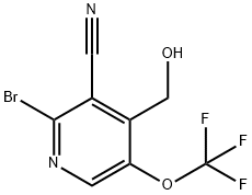 2-Bromo-3-cyano-5-(trifluoromethoxy)pyridine-4-methanol Structure