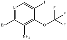 3-Amino-2-bromo-5-iodo-4-(trifluoromethoxy)pyridine Structure