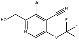 3-Bromo-4-cyano-5-(trifluoromethoxy)pyridine-2-methanol Structure