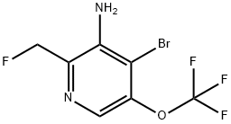 3-Amino-4-bromo-2-(fluoromethyl)-5-(trifluoromethoxy)pyridine Structure