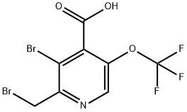 3-Bromo-2-(bromomethyl)-5-(trifluoromethoxy)pyridine-4-carboxylic acid Structure