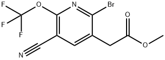 Methyl 2-bromo-5-cyano-6-(trifluoromethoxy)pyridine-3-acetate Structure