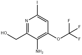 3-Amino-6-iodo-4-(trifluoromethoxy)pyridine-2-methanol Structure