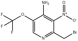 4-Amino-2-(bromomethyl)-3-nitro-5-(trifluoromethoxy)pyridine Structure