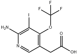 2-Amino-3-iodo-4-(trifluoromethoxy)pyridine-5-acetic acid Structure