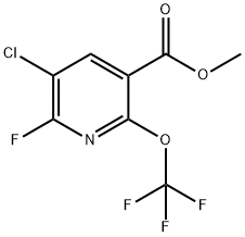 Methyl 3-chloro-2-fluoro-6-(trifluoromethoxy)pyridine-5-carboxylate Structure