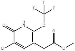 Methyl 3-chloro-2-hydroxy-6-(trifluoromethoxy)pyridine-5-acetate Structure