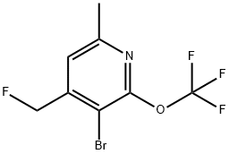 3-Bromo-4-(fluoromethyl)-6-methyl-2-(trifluoromethoxy)pyridine Structure