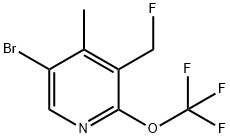 5-Bromo-3-(fluoromethyl)-4-methyl-2-(trifluoromethoxy)pyridine 구조식 이미지