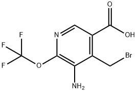 3-Amino-4-(bromomethyl)-2-(trifluoromethoxy)pyridine-5-carboxylic acid Structure