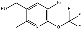 3-Bromo-6-methyl-2-(trifluoromethoxy)pyridine-5-methanol Structure