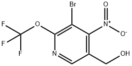 3-Bromo-4-nitro-2-(trifluoromethoxy)pyridine-5-methanol Structure