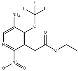 Ethyl 5-amino-2-nitro-4-(trifluoromethoxy)pyridine-3-acetate Structure