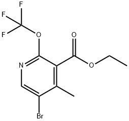 Ethyl 5-bromo-4-methyl-2-(trifluoromethoxy)pyridine-3-carboxylate Structure