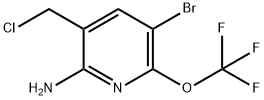 2-Amino-5-bromo-3-(chloromethyl)-6-(trifluoromethoxy)pyridine Structure