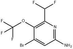 6-Amino-4-bromo-2-(difluoromethyl)-3-(trifluoromethoxy)pyridine Structure