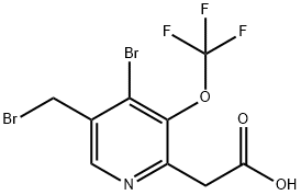 4-Bromo-5-(bromomethyl)-3-(trifluoromethoxy)pyridine-2-acetic acid Structure