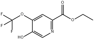 Ethyl 5-hydroxy-4-(trifluoromethoxy)pyridine-2-carboxylate Structure