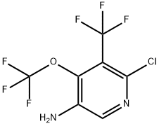 5-Amino-2-chloro-4-(trifluoromethoxy)-3-(trifluoromethyl)pyridine Structure