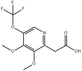 3,4-Dimethoxy-5-(trifluoromethoxy)pyridine-2-acetic acid Structure