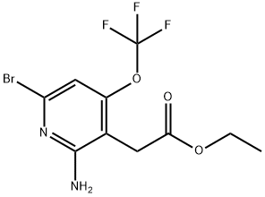 Ethyl 2-amino-6-bromo-4-(trifluoromethoxy)pyridine-3-acetate Structure